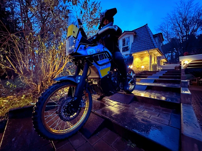 Motorrad-Überfahrt